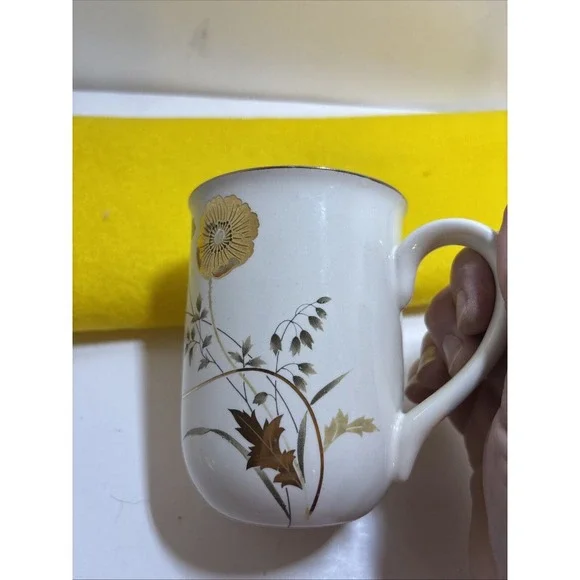 VTG OTAGIRI GOLDEN POPPY Mug Cup WHITE GOLD PORCELAIN JAPAN - Picture 10 of 10